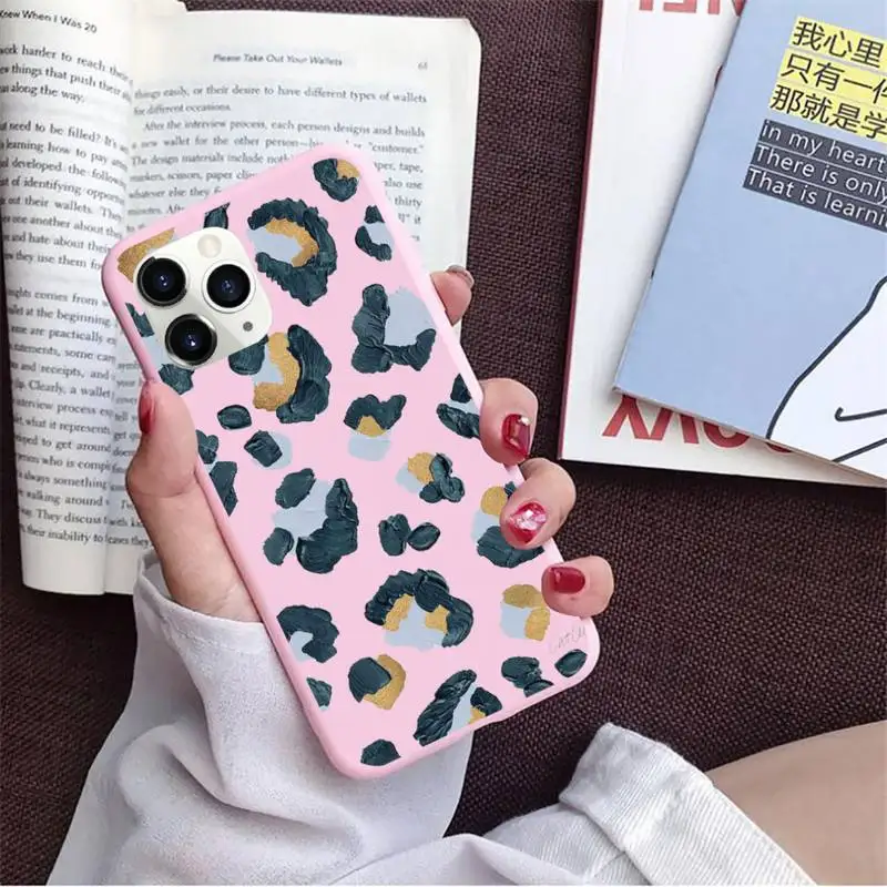 

Leopard Print sexy personality Phone Case Candy Color for iPhone 11 12 mini pro XS MAX 8 7 6 6S Plus X 5S SE 2020 XR