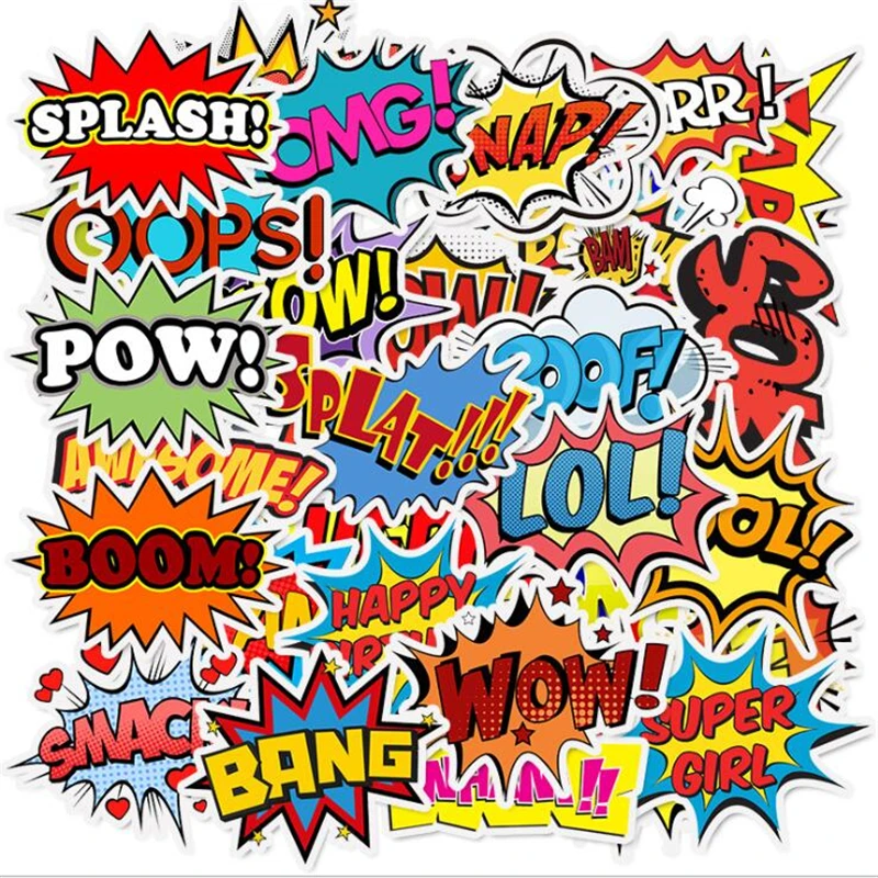 50PCS Cartoon english alphabet Sticker Waterproof for Laptop Skateboard Suitcase Guitar Furniture Decal DIY Toy | Дом и сад