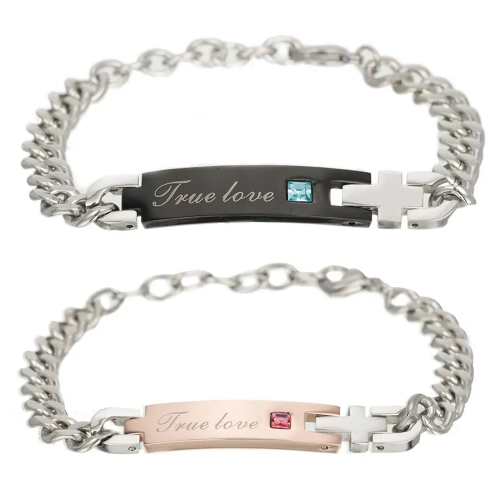 Модные Парные браслеты настоящая любовь цепочка подходящие для мужчин и женщин