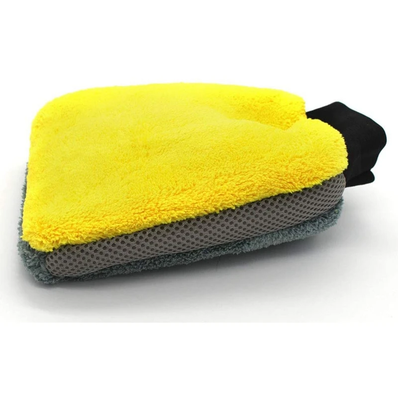 

2Pcs Car Wash Mitt Glove Microfiber Anti-Scratch Double Sided Cleaning Gloves Sets Soft Versatile Cleaning Cloths