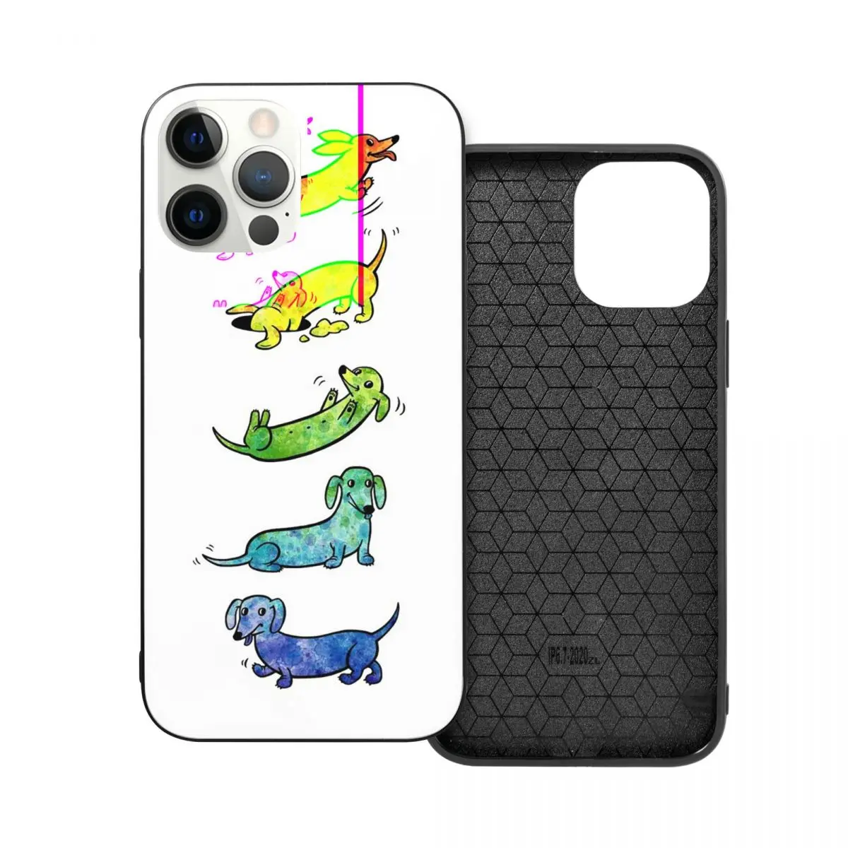 

Чехол Dachshunds из поликарбоната и термополиуретана с акварелью для телефона iPhone 12 11 Xs Xr X Pro Max Mini 7 8 Se2 Plus 6 6S
