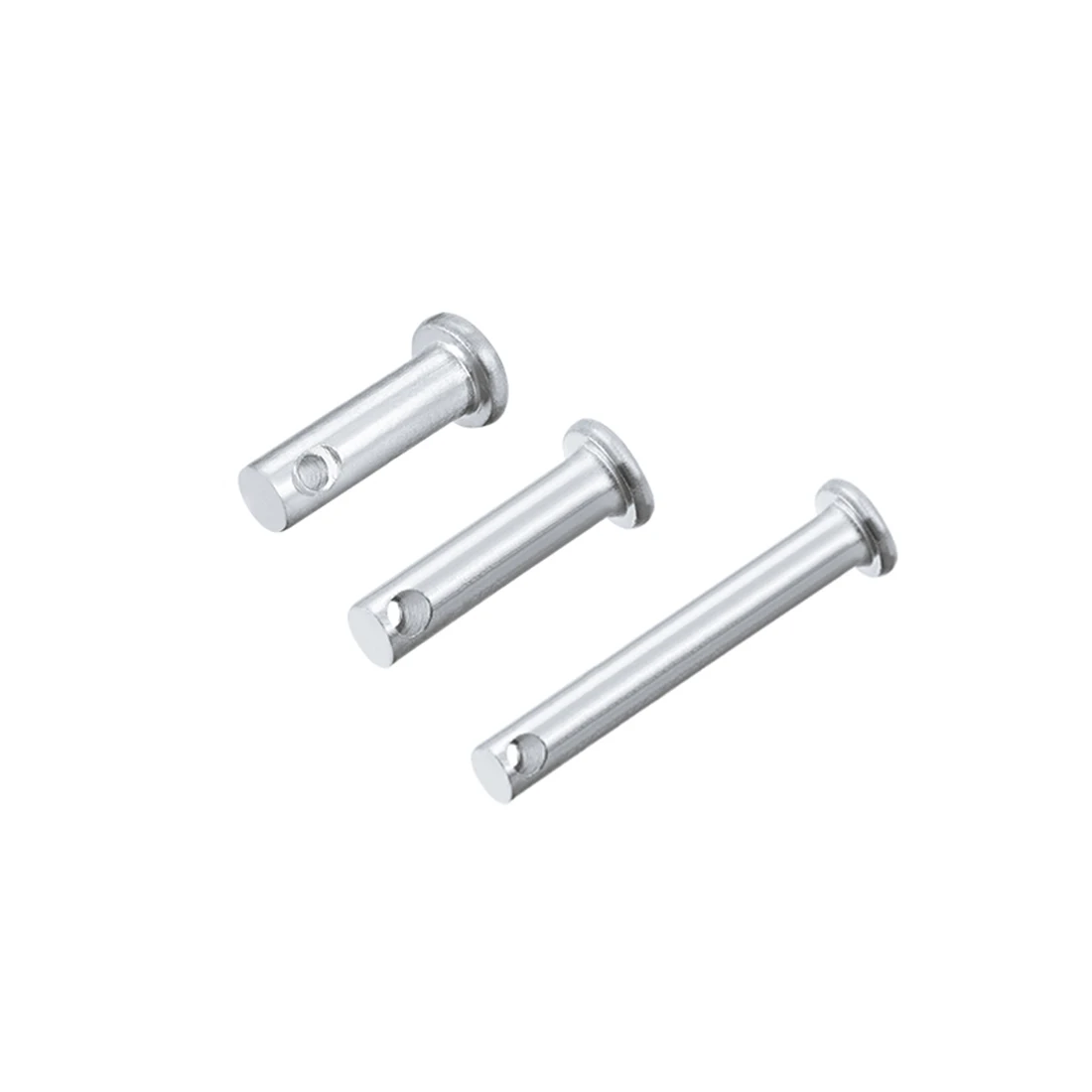 

uxcell 12Pcs Single Hole Clevis Pins 5mm 6mm 8mm 10mm Dia Flat Head Zinc-Plating Solid Steel Link Hinge Pin Round Pin