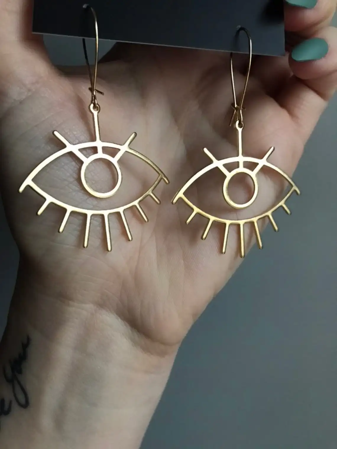 

Eye Art Earrings,Statement Art Earrings, Funky Dangle Earrings, Big Eye Earrings