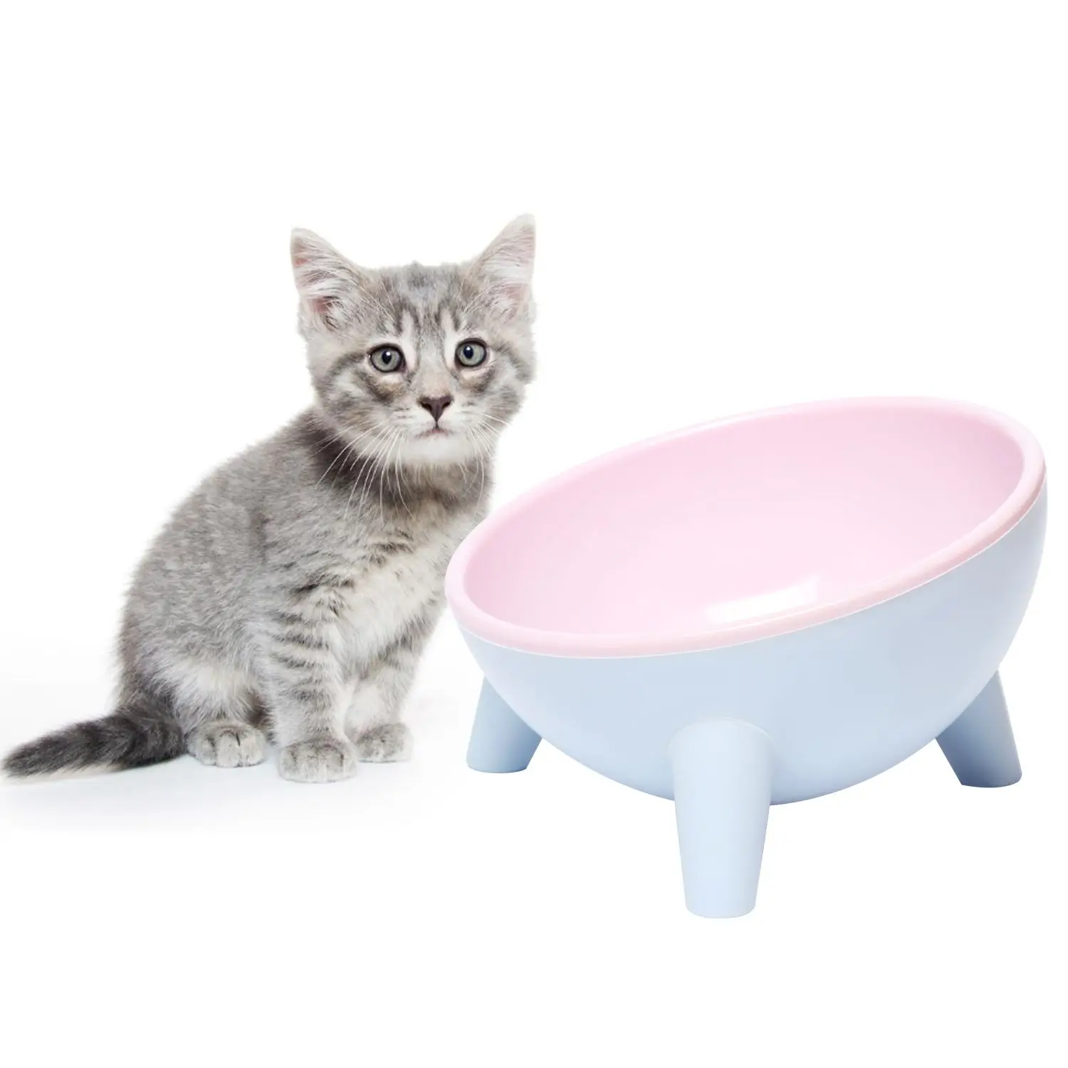 

Миска для питьевой воды для кошек, приподнятая миска для кошек, искусственная миска для еды, миска для кошек с наклоном, защита от обратного ...