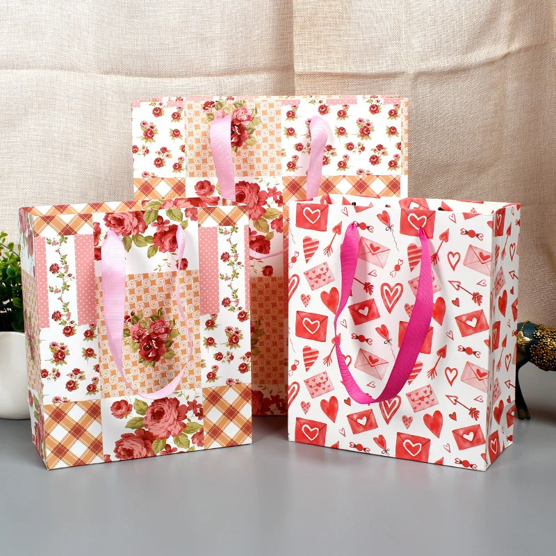День Святого Валентина Роза сетка любовь письмо Подарочный пакет конфеты
