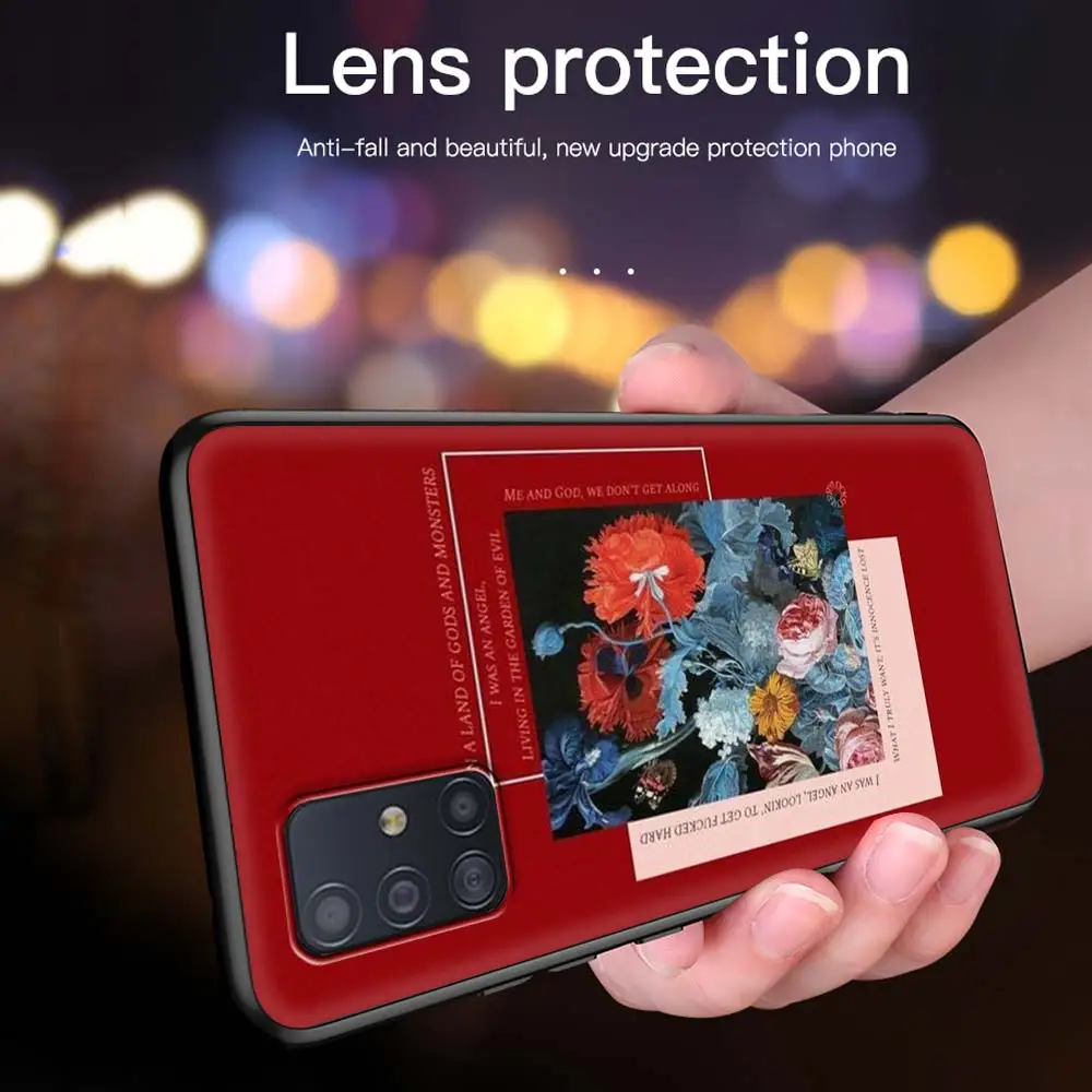 

Retro Art Aesthetics Case For Samsung Galaxy A51 A71 A21s A31 M31 A12 A41 A11 A42 5G M51 M30s Casos Black Soft Phone Fundas