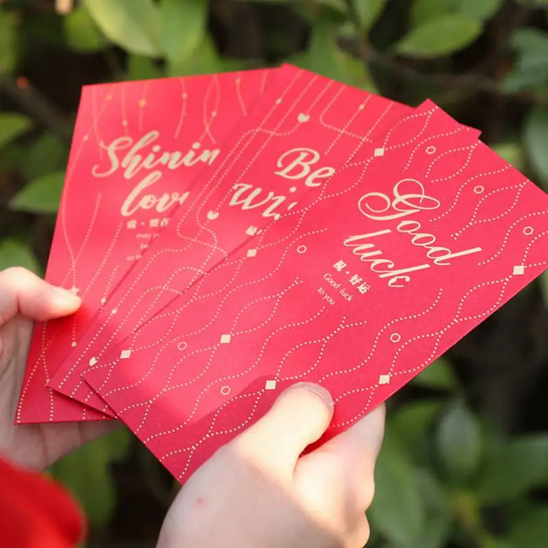

Chinese New Year Red Pocket Creative Spring Festival Red Envelope Wedding Birthday Red Packet Party Ornaments 6Pcs