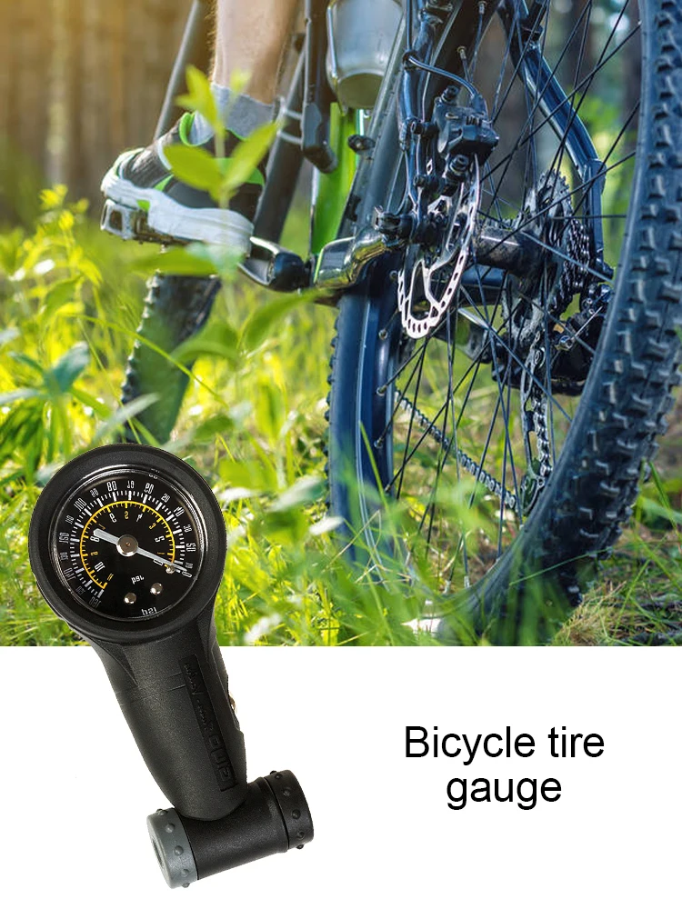 

Professional Bike Tire Air Pressure Gauge 260PSI Portable Bike Inflation Meter Barometer Dual Valves Presta Cycling Accessories