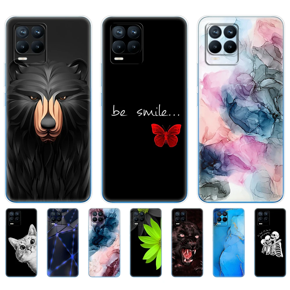 for realme 8 case 6 4 back cover for realme 8 pro oppo realme8 4g rmx3085 phone case soft silicon tpu protective coque bumper free global shipping