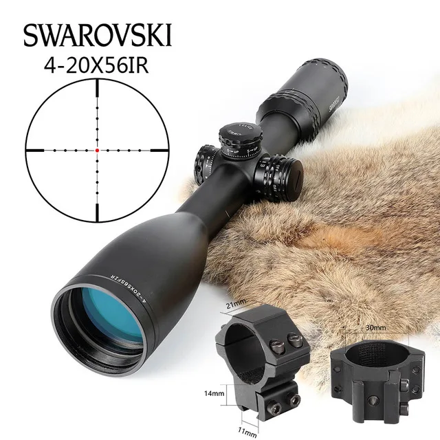 Имитация Swarovskl 4-20x56 SFIR оптические прицелы Mil Dot glass Crosshairs тактический прицел оптические прицелы для охотничьих ружей