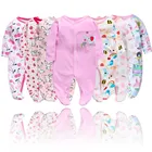 6 шт.лот комбинезоны для новорожденных и детей, зимние носки для новорожденных Одежда для маленьких девочек и мальчиков с длинными рукавами и комбинезон, детская одежда для маленьких мальчиков, одежда для детей