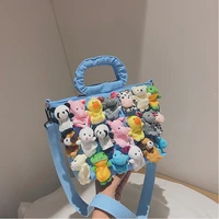 canvas tote bag for women 2021 shopper bag luxury designer handbags crossbody fashion creative cute cartoon doll shoulder bags