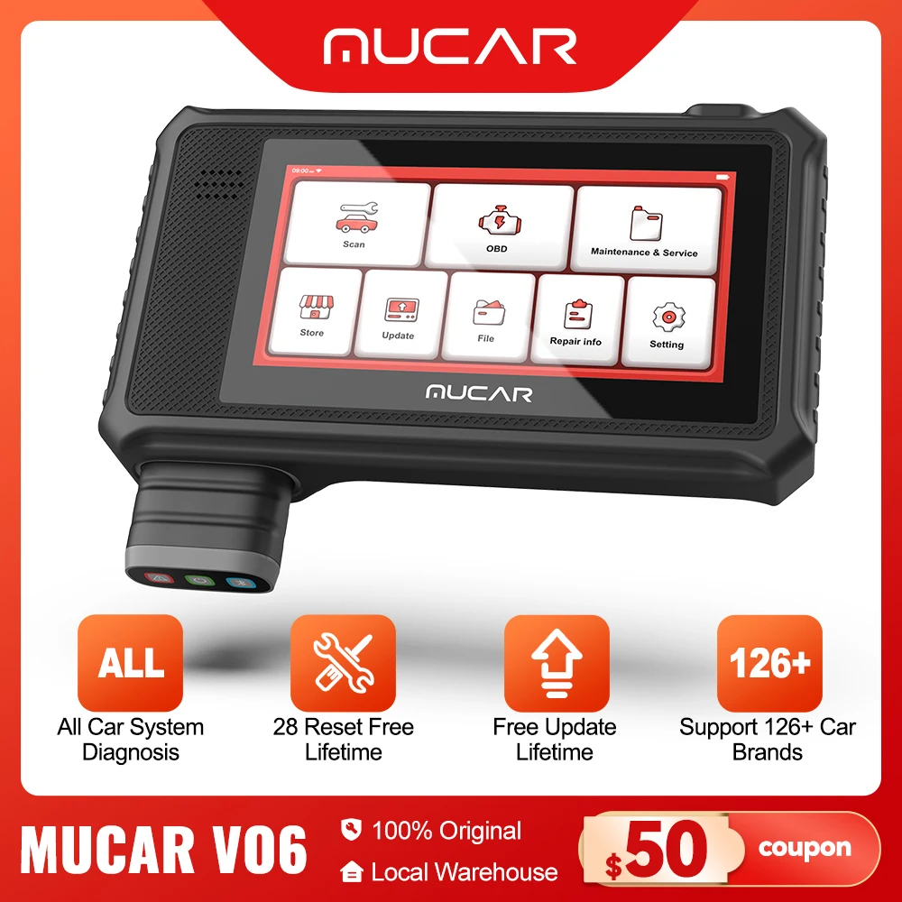 Диагностический сканер MUCAR VO6 OBD2 инструмент для диагностики автомобиля
