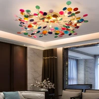 modern creative colorful ceiling lamp nordic art kitchen led ceiling lamp firefly bedroom living room decor interior lighting
