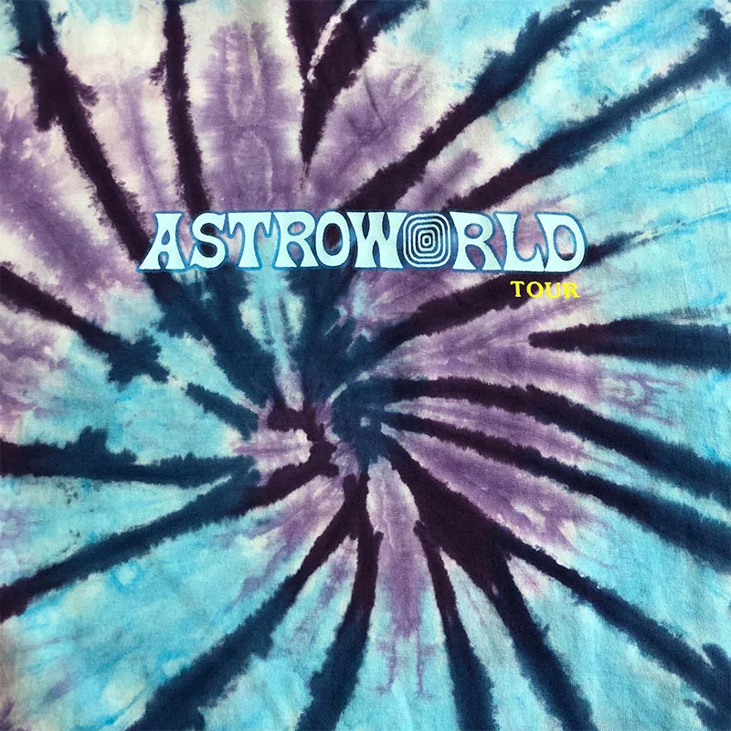 Трэвиса Скотта астромира галстук краситель с длинным рукавом футболка для