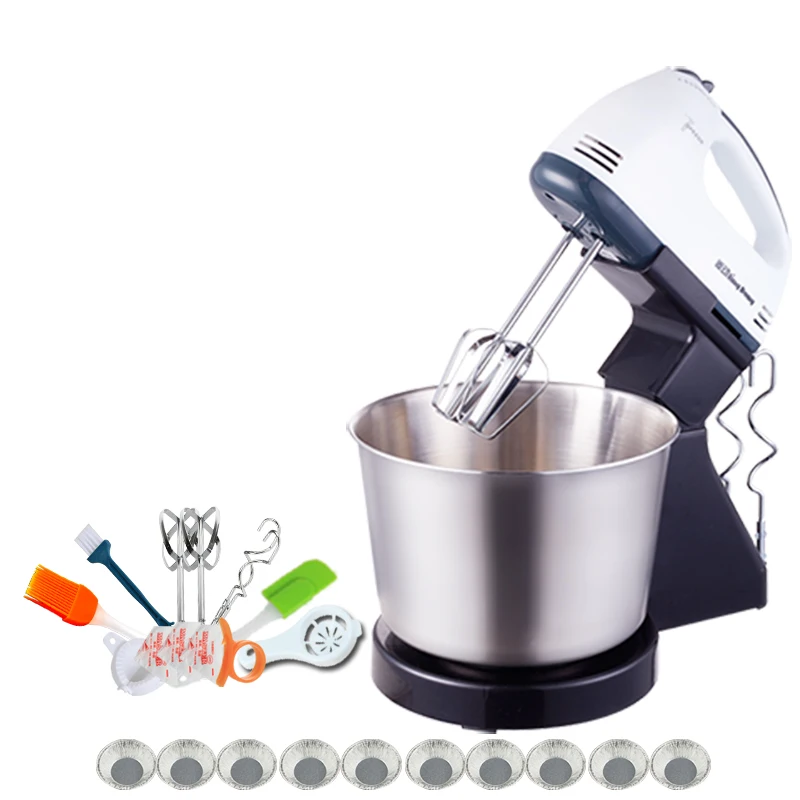 

Diamond table beater electric home hand-held mini baking mixing cream automatic belt bucket and noodle machine