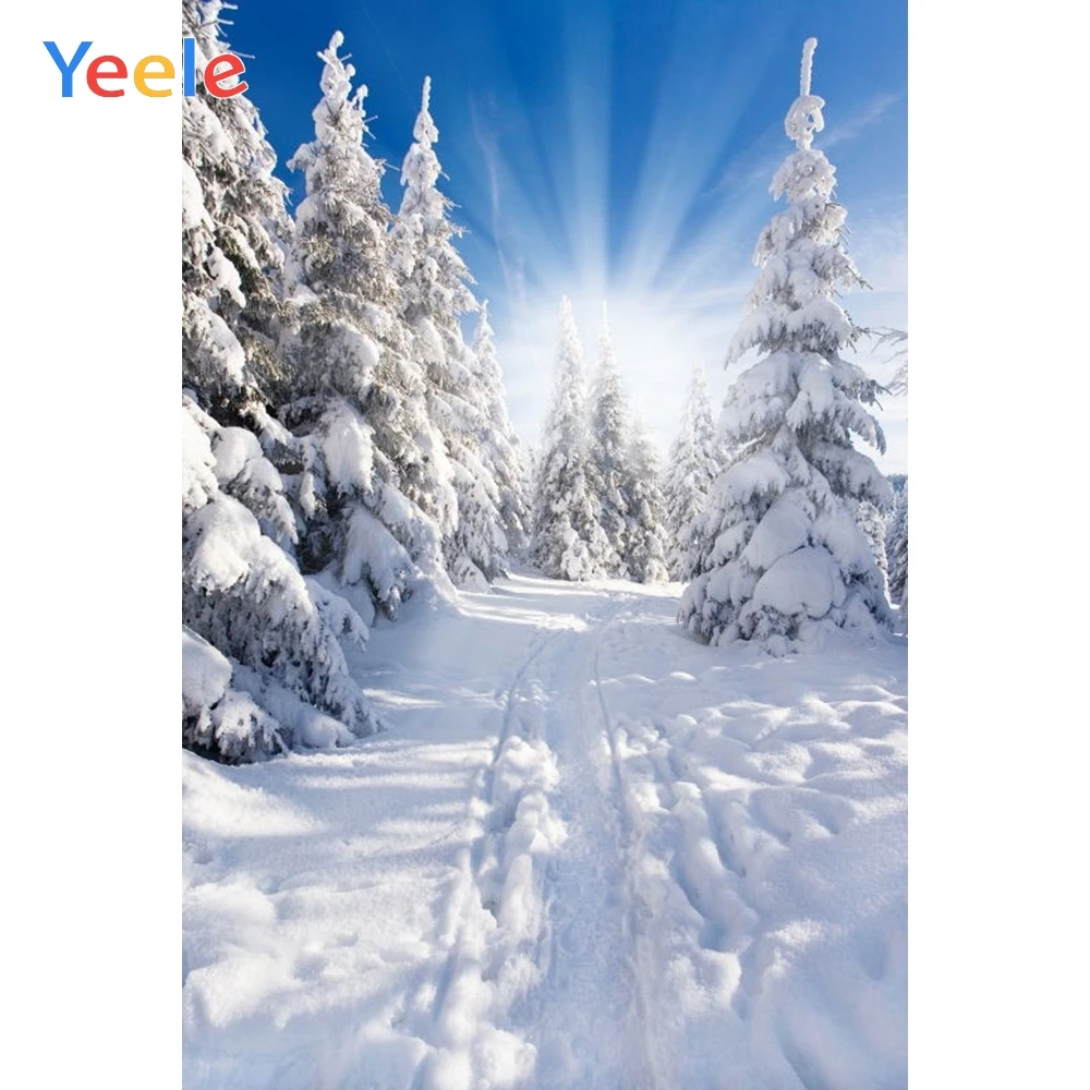 Yeele Christmas Tree Forest Winter Snow Backdrop Baby Portrait Photography Background For Photo Studio Vinyl Photophone Shoot |