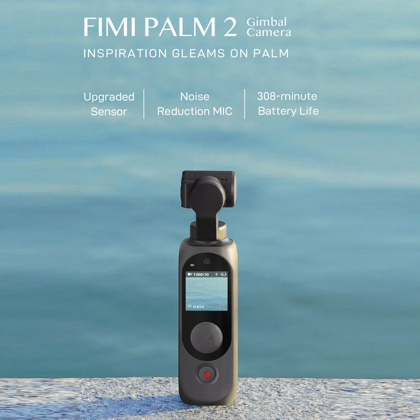 

Камера FIMI PALM 2 Gimbal 4K, 100 Мбит/с, 308 мин, работа от батареи, шумоподавление, микрофон, обнаружение лица, умный трек, Ширина 128 °