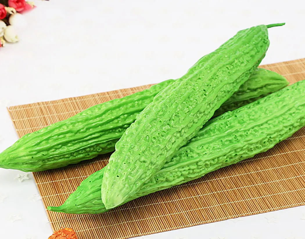 36cm Artificial Vegetable Lifelike Bitter Gourd Simulated Prop Photo Simulation Food Model Decoration Kitchen | Дом и сад