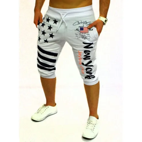 Мужские брюки с принтом американского флага повседневные штаны бесплатная