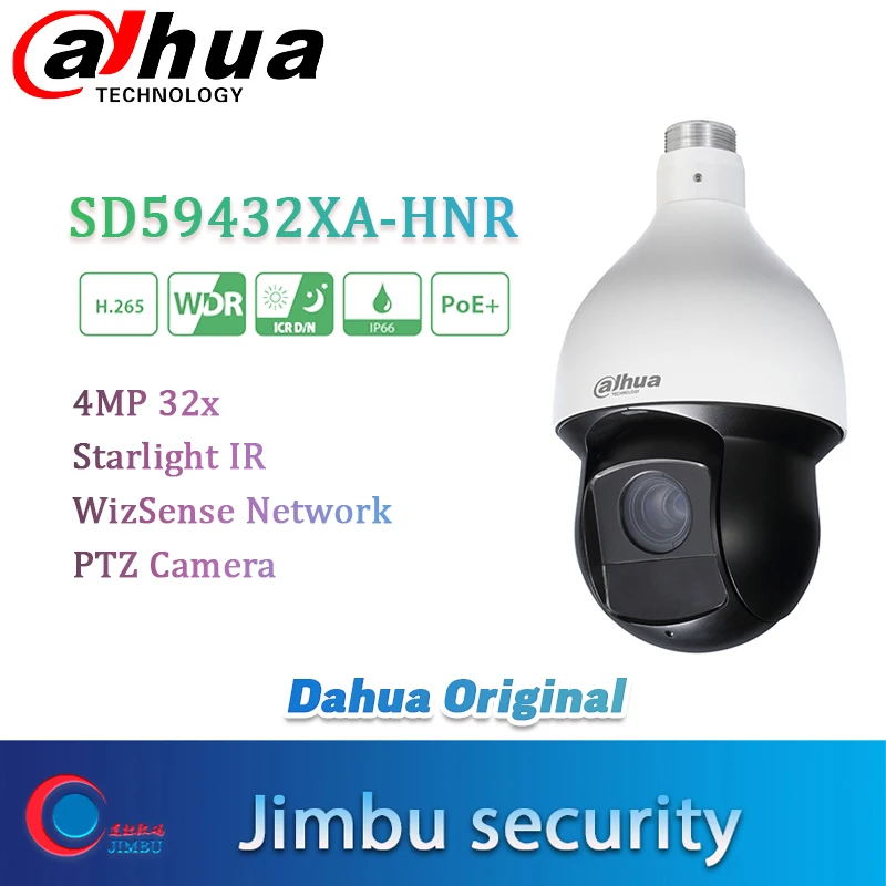 

Dahua 4MP POE PTZ Camera SD59432XA-HNR IR150M H.265 WDR Auto tracking IP66 Starlight WizSense Network Camera English version
