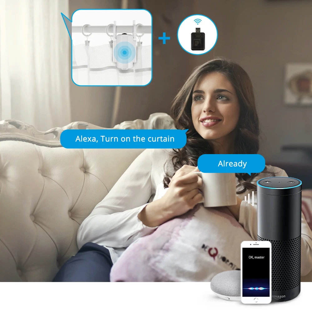 Умный водитель для занавесок Tuya римских типа I U Wi-Fi Smart Life Alexa Google Home голосовое