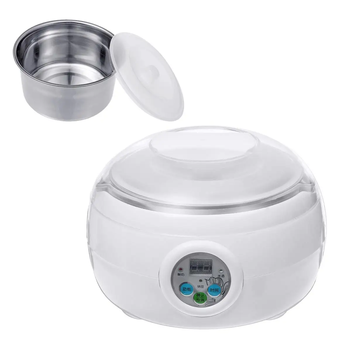 

1.5L 220V 15W White Electric Automatic Yoghurt Maker Rice Wine Natto Cuisine Container Yogurt Maker Kitchen Appliance 14x21cm