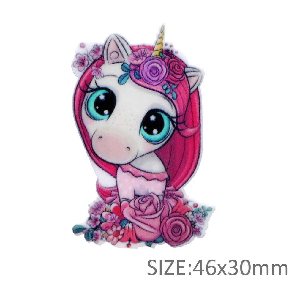 5 шт./лот милая девочка Русалка Единорог Блестящий плоский полимер акриловый