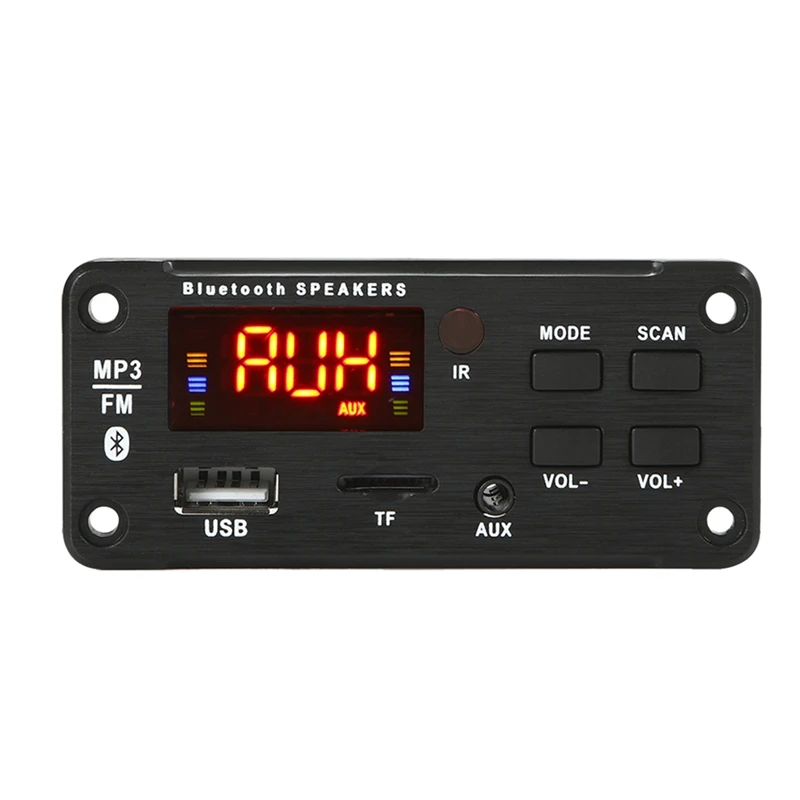 DC12V беспроводной Bluetooth MP3 WMA USB/SD/FM/AUX декодер плата пластина аудио модуль цветной