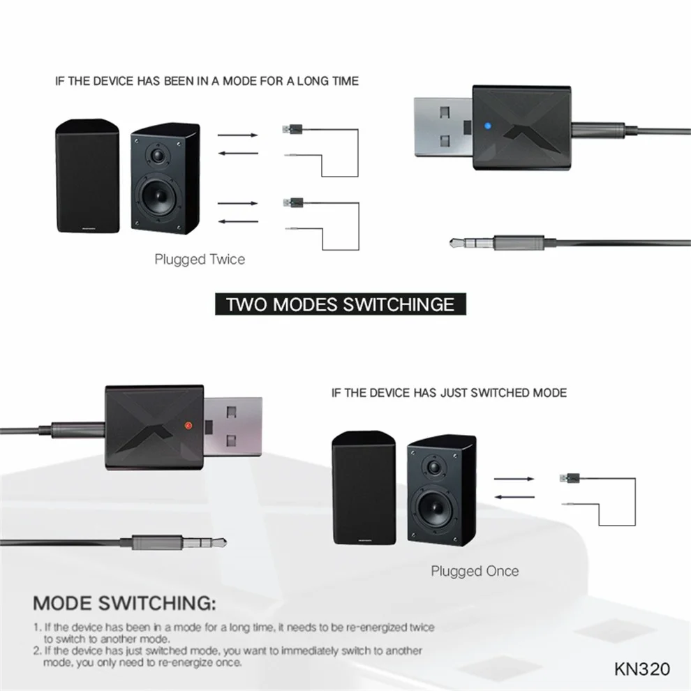2 в 1 Bluetooth 5 0 аудио приемник передатчик стерео мини AUX USB разъем 3 мм для ТВ ПК A2