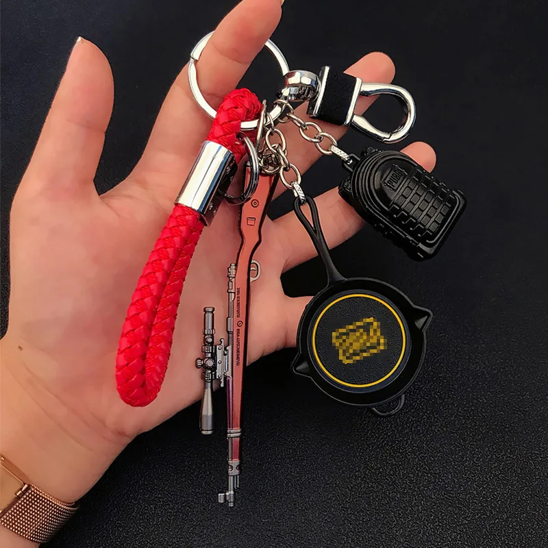 2020 PUBG периферийное игровое кольцо для ключей трехуровневая сковорода шлема 98K