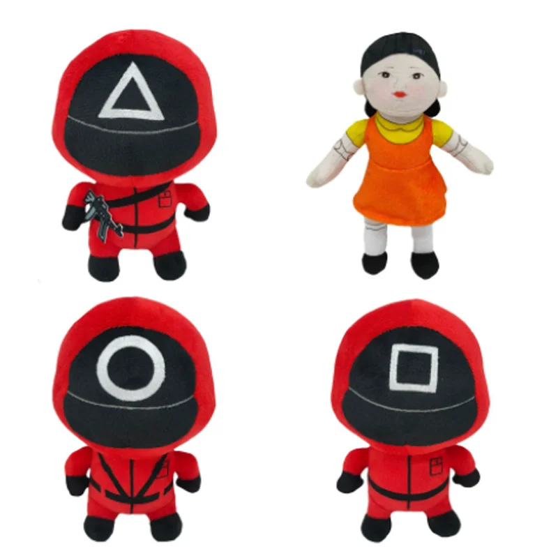 

Новая мягкая кукла-кальмар, милые плюшевые куклы, корейские забавные мультяшные игры-кальмары, персонажи, игрушки на Хэллоуин для детей