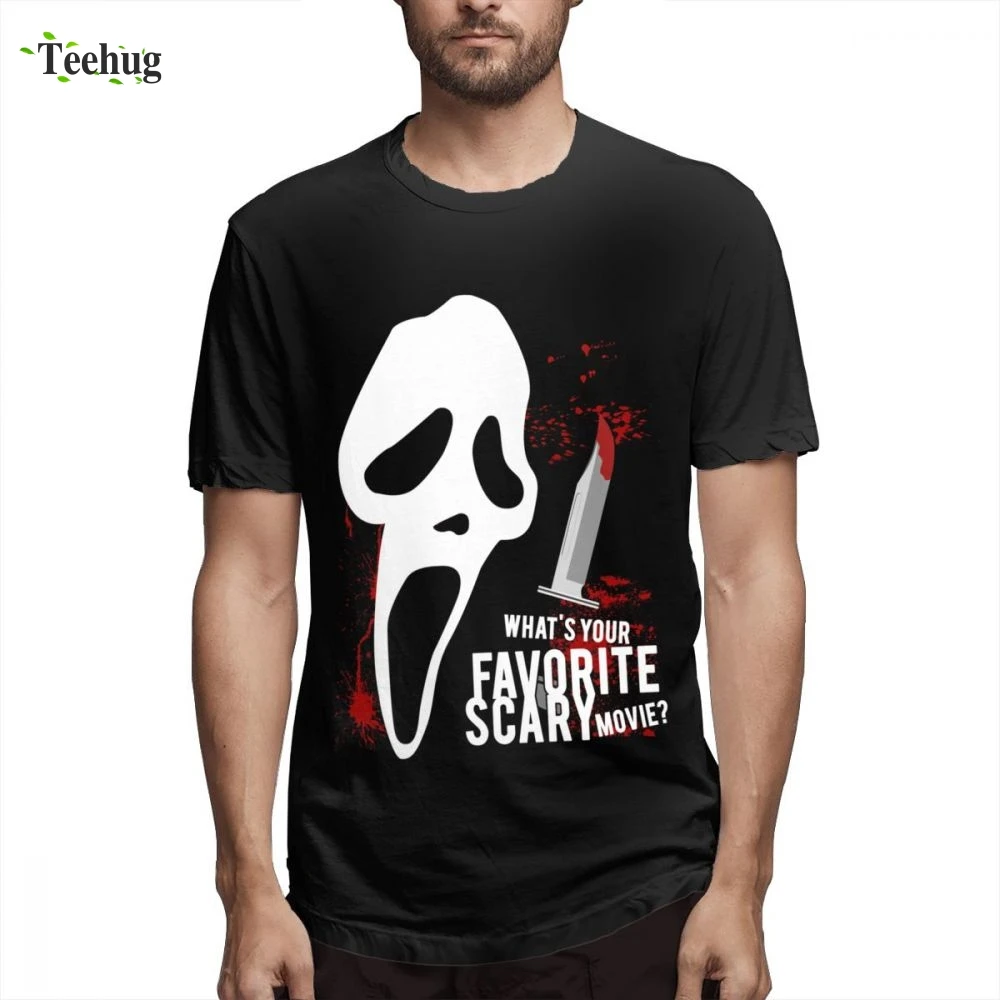 Scream любимые из фильма ужасов T рубашки для мальчиков Slim Fit мужчин 2018 новый на заказ