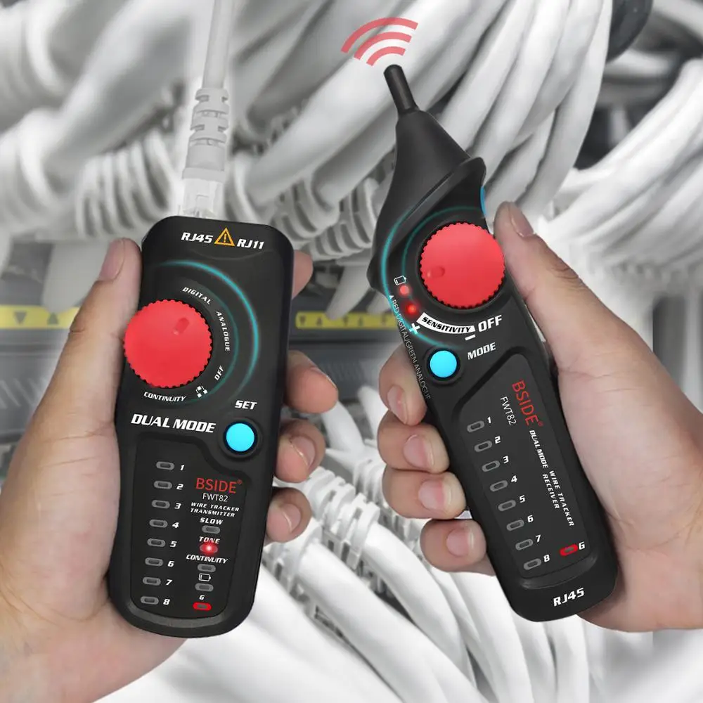 FWT82 двойной режим сетевой кабель трекер тестер провода Finder RJ45 RJ11 сети Ethernet зонд