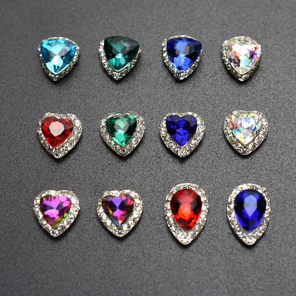 Новинка 10 шт. Хрустальные Яркие Стразы для ногтей стразы сплав украшения дизайна