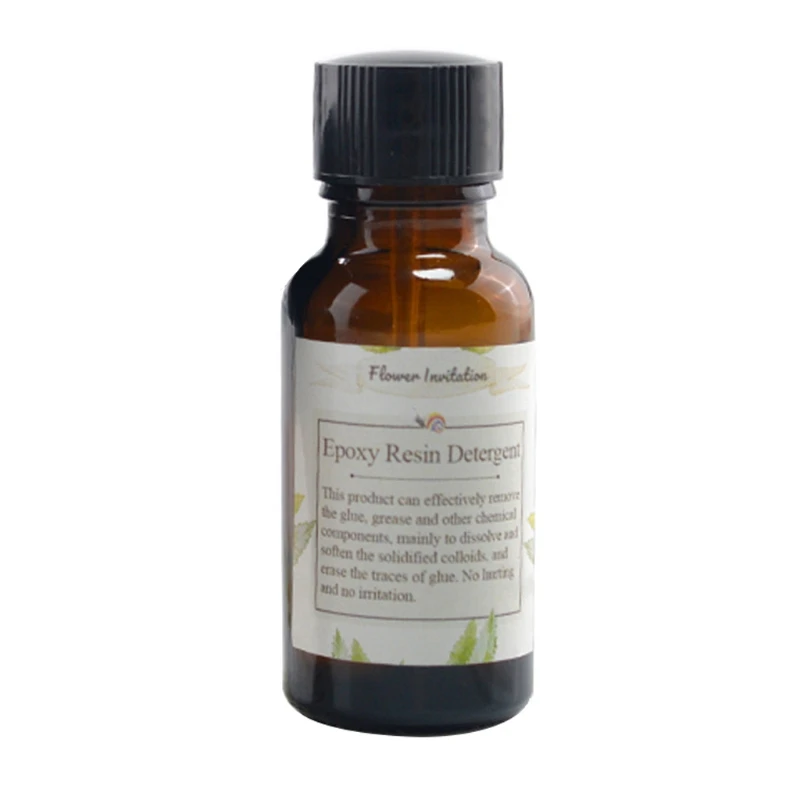 

20ml Epoxy Resin Detergent Clean UV Resin Pigment Remover Natural Food Contact Safe Glue Soften Silicone Mold Protector