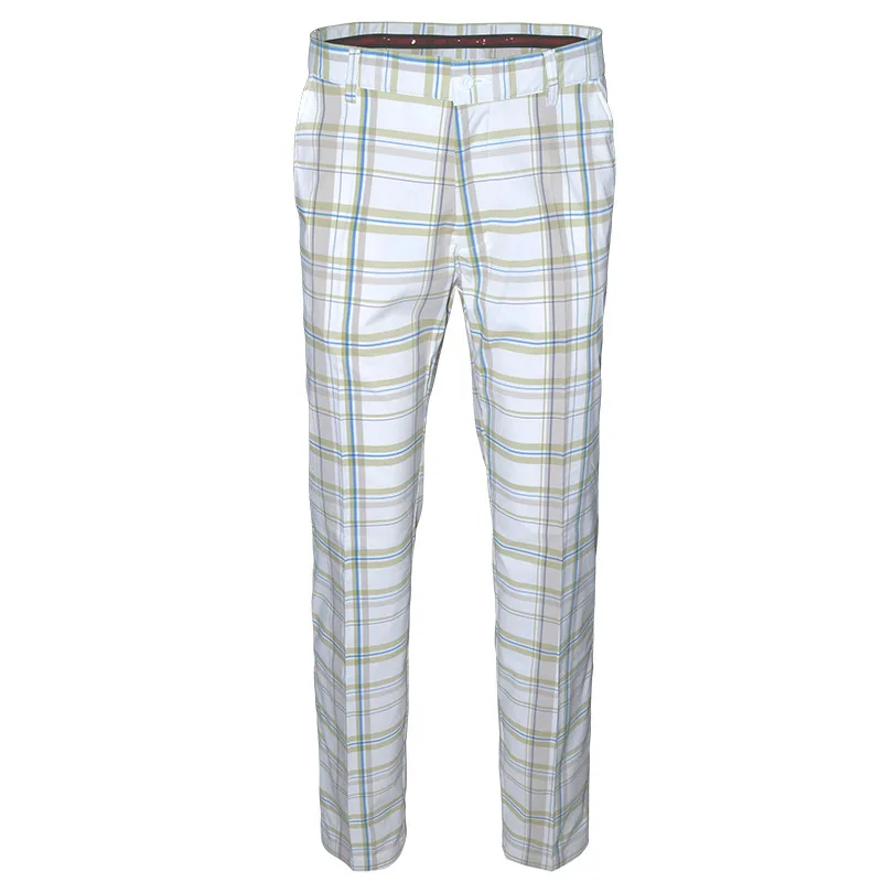 03 Мужская одежда для гольфа, спортивные штаны, Vete men ts De Golf Pour Hommes, Брендовые мужские британские повседневные штаны, уличные шаровые штаны, тонкие клетчатые брюки - Цвет: 03