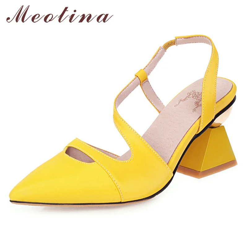 Женские туфли-лодочки Meotina туфли на высоком каблуке с ремешком пятке острым