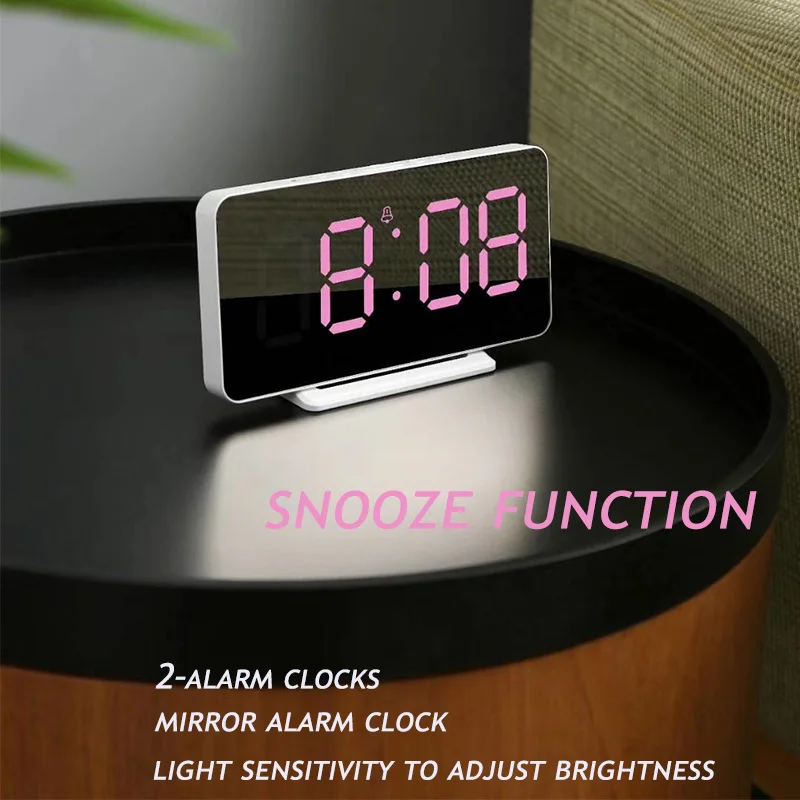 

Nordic Digital Alarm Clocks Wall Clocks Hanging Watch Snooze Table Clocks Calendar Thermometer Electronic Clock Digital Clocks