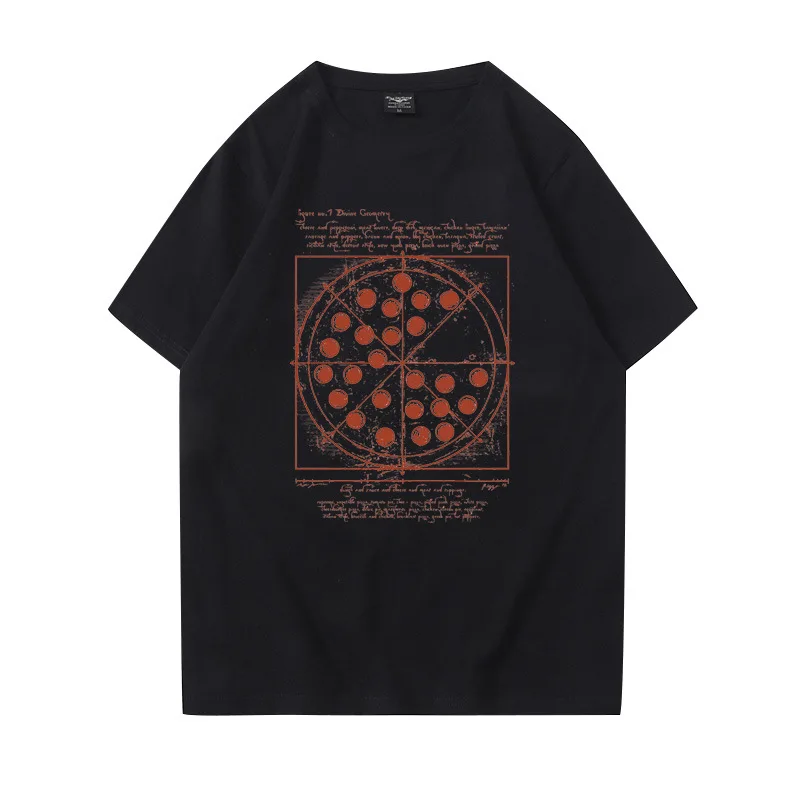 

Vitruvian Pizza T-Shirts Tom Holland Same Style Unisex Cotton Casual Tees Tops Fashion Streetwear
