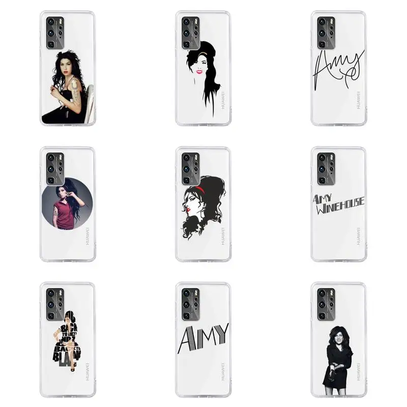 

Amy Winehouse Soul Jazz Singer Phone Case For Huawei P40 P30 P20 Mate Honor 10i 30 20 i 10 40 8x 9x Pro Lite Transparent Cover