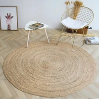 natural reed handmade cool carpet for summer decoration reed rug japanese style round shaped reed tatami mat