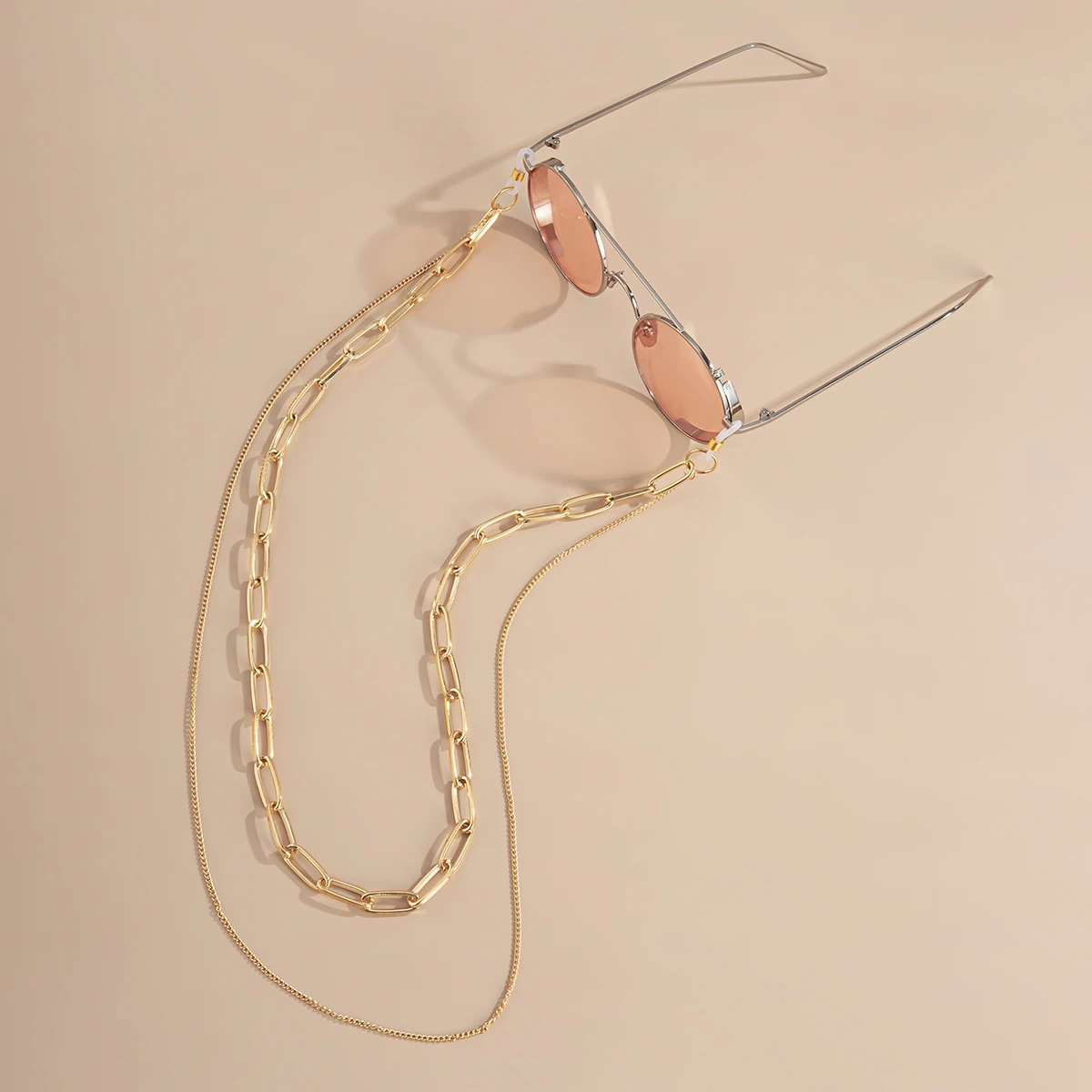 Женские очки для чтения с многослойной цепочкой массивные Нескользящие