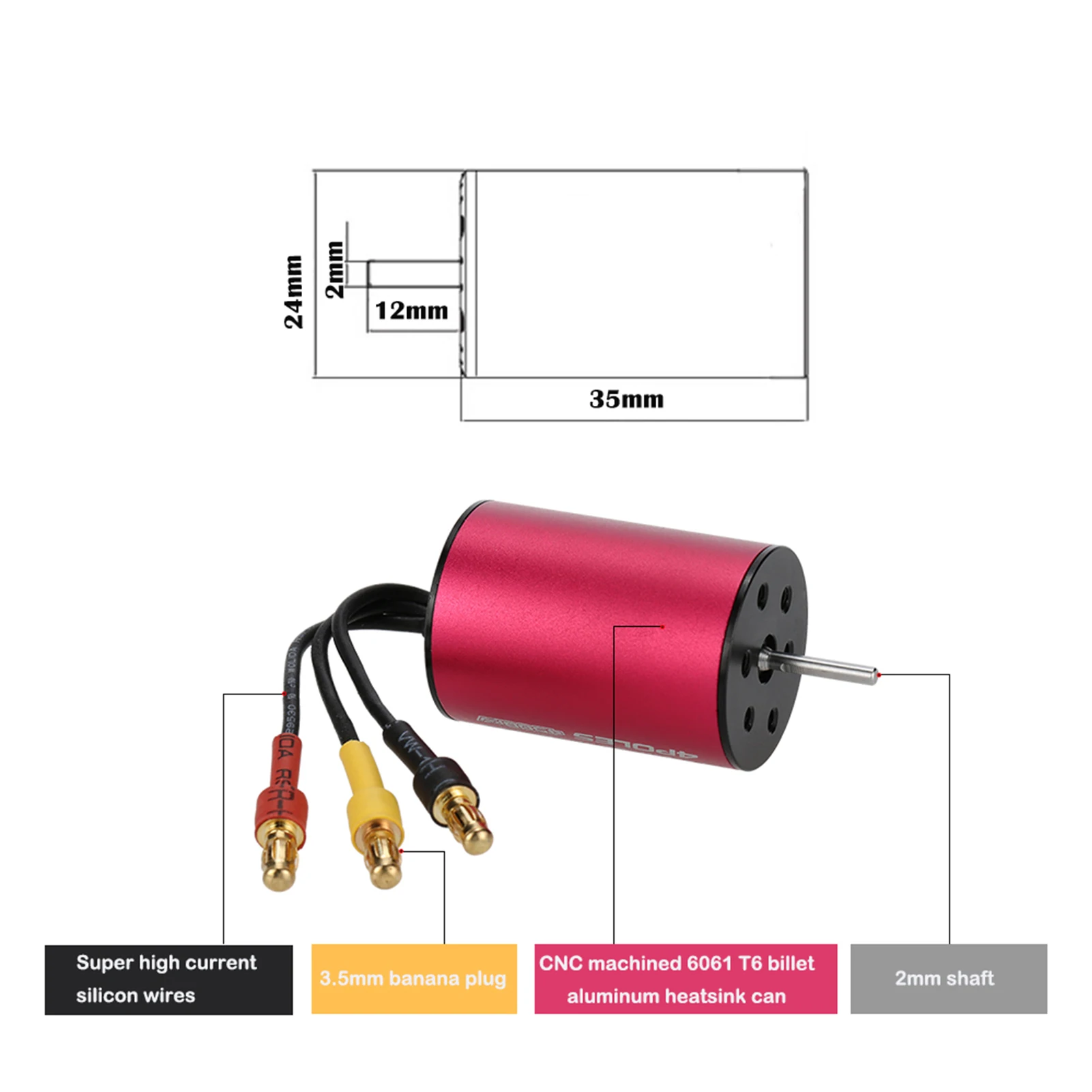 GoolRC S2435 4500KV Brushless Motor 25A ESC with 2.2kg Gear Servo Upgrade Combo Set for 1/16 1/18 RC Car | Игрушки и хобби