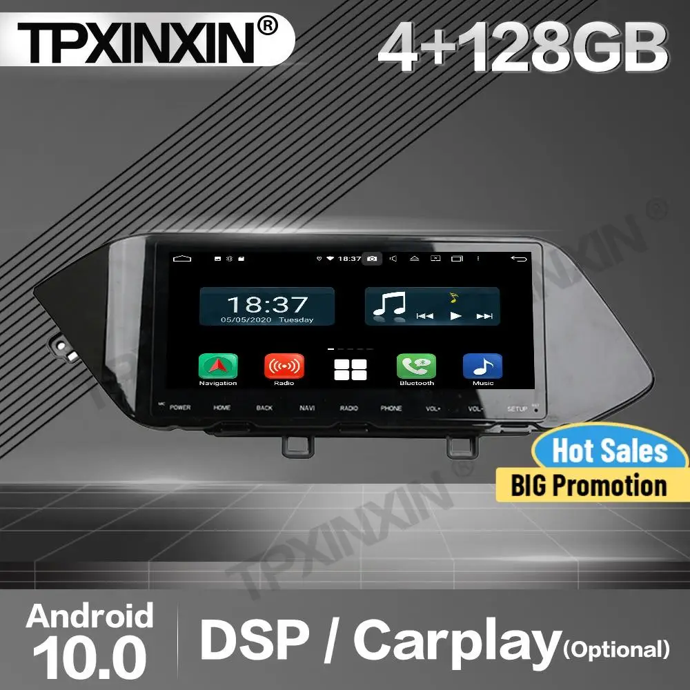 

Автомагнитола 2 Din, 4 + 128G Carplay, стерео приемник, Android 10, для Hyundai Sonata 2020, GPS-навигатор, проигрыватель, аудиомагнитофон, головное устройство