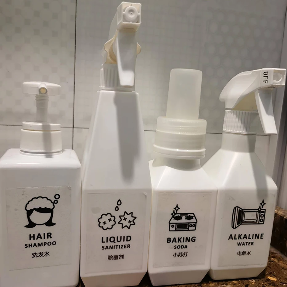 Bottle Stickers Self Adhesive Printed Labels for Shampoo Lotion Soap Dispenser Clothes Laundry Room Kitchen Home Use | Дом и сад