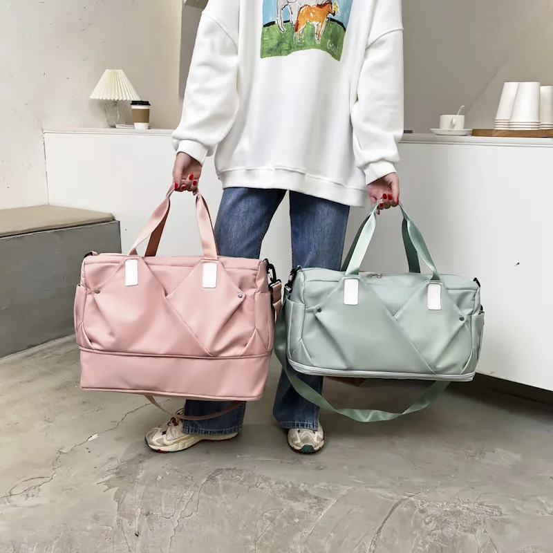 저렴한 휴대용 여행 가방 여성용 대용량 접이식 및 휴대용 트롤리 케이스, 수하물 가방, 여성용 체육관 가방 구매 휴대용 여행 가방 여성용 대용량 접이식 및 휴대용 트롤리 케이스, 수하물 가방, 여성용 체육관 가방