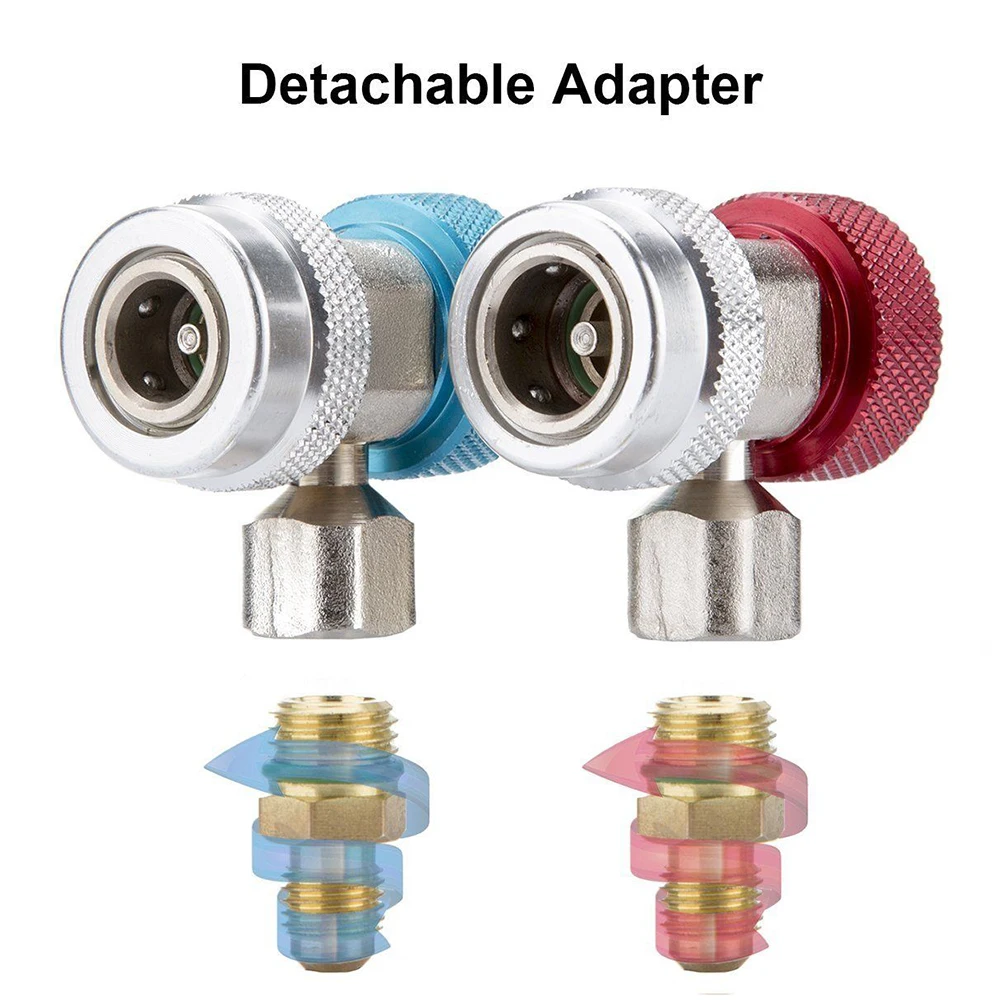 Adjustable Refrigerant Durable Connector High Low Car Quick Accessories Male Port With Cap Adapter Air Condition Coupler |