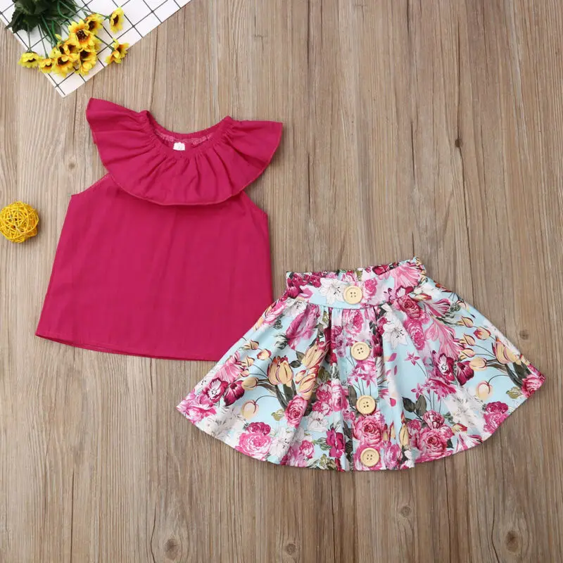 Новое модное Хлопковое платье для маленьких девочек Милая юбка принцессы без