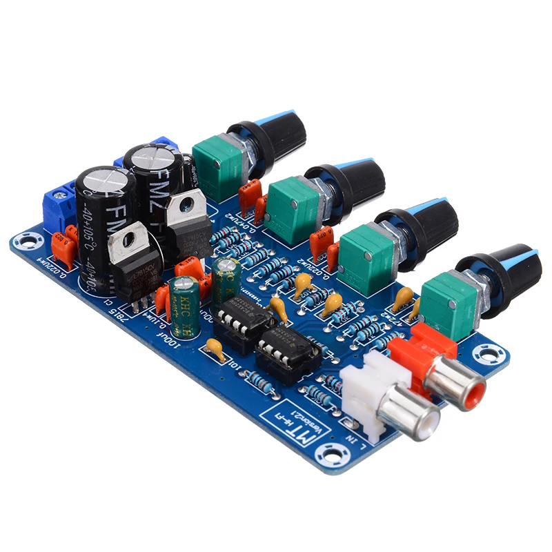 NE5532 OP-AMP предусилитель усилитель Объем Тон EQ Управление доска регулируемые ВЧ СЧ бас предусилитель Управление доска 12V